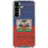 Haiti Flag Dark Wood Galaxy S26 Clear Case