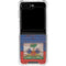 Haiti Flag Dark Wood Galaxy Z Flip6 Clear Case