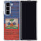 Haiti Flag Dark Wood Galaxy Z Fold5 5G Clear Case