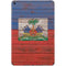 Haiti Flag Dark Wood iPad Skins