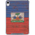 Haiti Flag Dark Wood iPad 11th Gen (2025) Clear Case