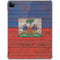 Haiti Flag Dark Wood iPad Pro 11in (2024) Clear Case