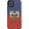 Haiti Flag Dark Wood iPhone Cases