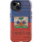 Haiti Flag Dark Wood iPhone 15 Impact Case