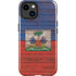Haiti Flag Dark Wood iPhone 15 Impact Case