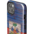 Haiti Flag Dark Wood iPhone 15 Impact Case
