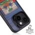 Haiti Flag Dark Wood iPhone 15 Kickstand Case