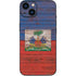 Haiti Flag Dark Wood iPhone 15 Skin