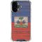 Haiti Flag Dark Wood iPhone 16 Clear Case
