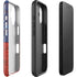 Haiti Flag Dark Wood iPhone 16 Impact Case