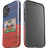 Haiti Flag Dark Wood iPhone 16 Plus Impact Case