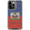 Haiti Flag Dark Wood iPhone 16 Pro Max Clear Case