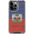 Haiti Flag Dark Wood iPhone 16 Pro Max Clear Case