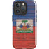 Haiti Flag Dark Wood iPhone 16 Pro Max Magsafe Impact Case