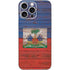 Haiti Flag Dark Wood iPhone 16 Pro Max Skin