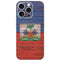 Haiti Flag Dark Wood iPhone 16 Pro Skin