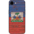 Haiti Flag Dark Wood iPhone 16e Skin