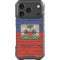 Haiti Flag Dark Wood iPhone 18 Pro Clear Case