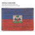 Haiti Flag Dark Wood MacBook Cases