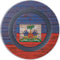 Haiti Flag Dark Wood Wireless Charger Skin