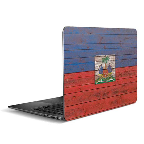 Haiti Flag Dark Wood Zenbook UX305FA 13.3in Skin