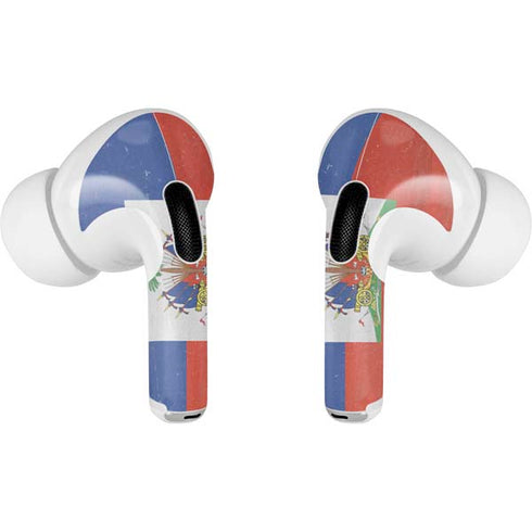 Haiti Flag Distressed AirPods Skins