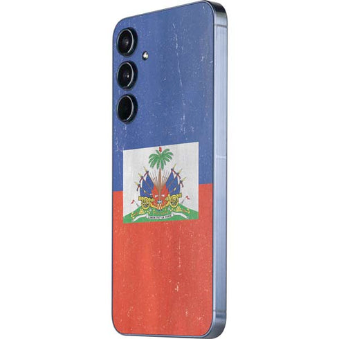 Haiti Flag Distressed Galaxy A35 5G Skin