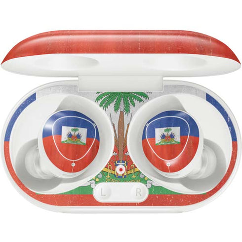 Haiti Flag Distressed Galaxy Buds Plus Skin