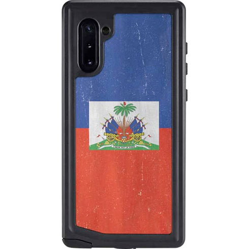 Haiti Flag Distressed Galaxy Cases