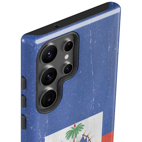 Haiti Flag Distressed Galaxy S23 Ultra Pro Case