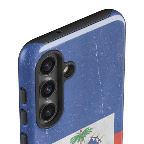 Haiti Flag Distressed Galaxy S25 Impact Case