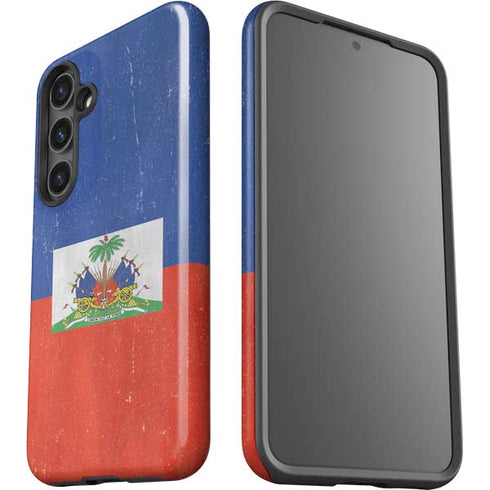 Haiti Flag Distressed Galaxy S25 Plus Impact Case