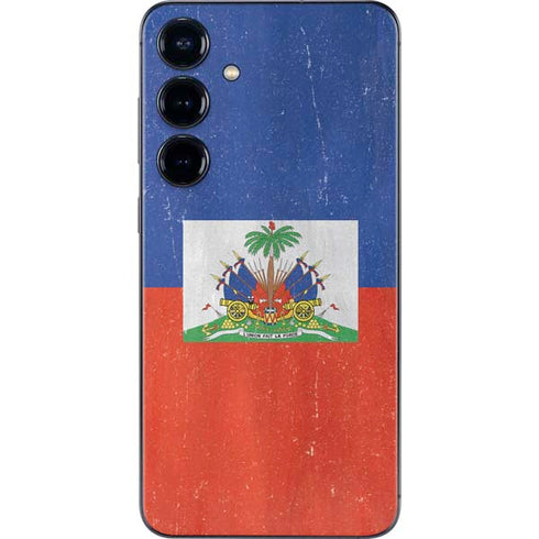 Haiti Flag Distressed Galaxy S25 Skin