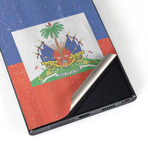 Haiti Flag Distressed Galaxy S24 Ultra Skin