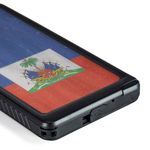 Haiti Flag Distressed Galaxy S24 Ultra Waterproof Case