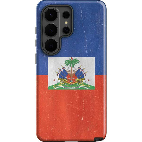 Haiti Flag Distressed Galaxy S26 Ultra Impact Case