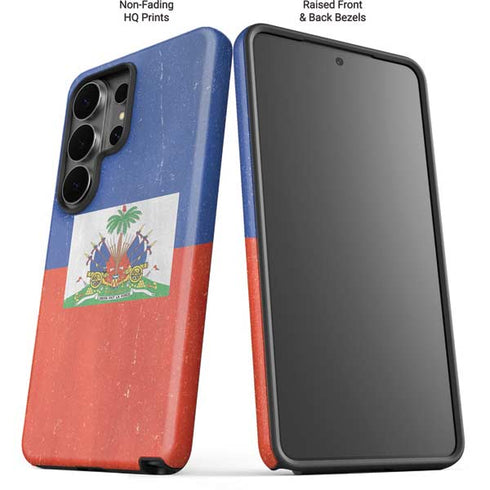 Haiti Flag Distressed Galaxy S26 Ultra Impact Case