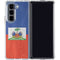 Haiti Flag Distressed Galaxy Z Fold5 5G Clear Case