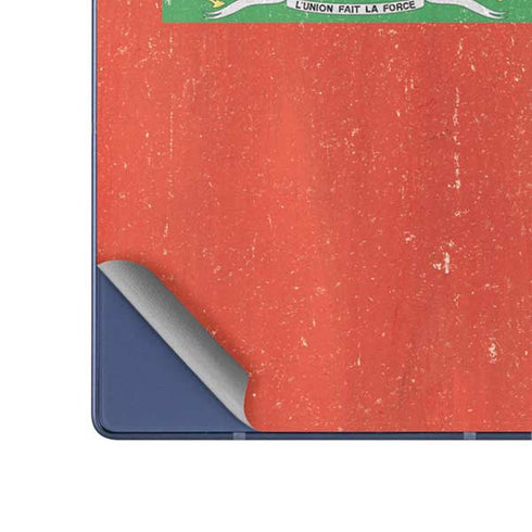Haiti Flag Distressed Galaxy Z Fold6 Skin