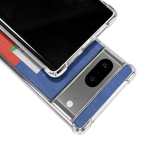 Haiti Flag Distressed Google Pixel 8a Clear Case