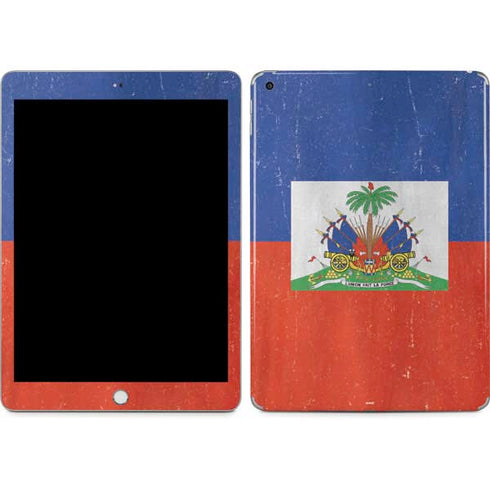Haiti Flag Distressed Apple iPad Skin