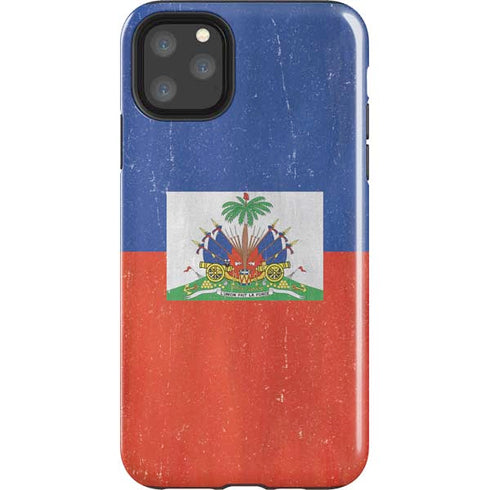 Haiti Flag Distressed iPhone Cases