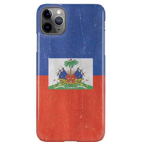 Haiti Flag Distressed iPhone Cases