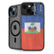Haiti Flag Distressed iPhone 13 Kickstand Case