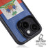 Haiti Flag Distressed iPhone 15 Kickstand Case