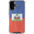 Haiti Flag Distressed iPhone 16 Plus Clear Case