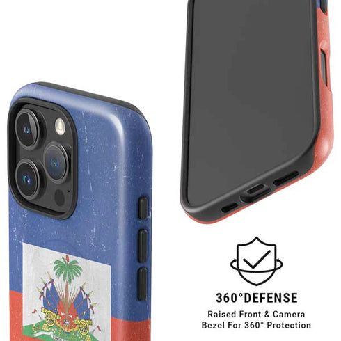 Haiti Flag Distressed iPhone 16 Pro Magsafe Impact Case