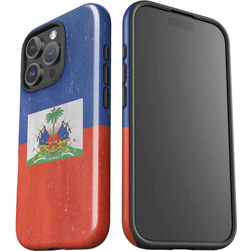 Haiti Flag Distressed iPhone 16 Pro Max Impact Case
