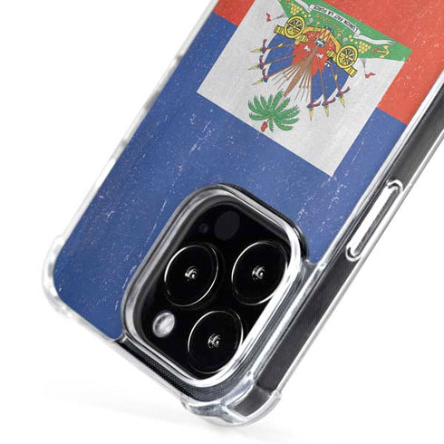 Haiti Flag Distressed iPhone 16 Pro Max MagSafe Case