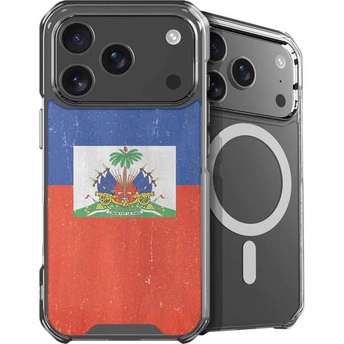Haiti Flag Distressed iPhone 18 Pro MagSafe Case
